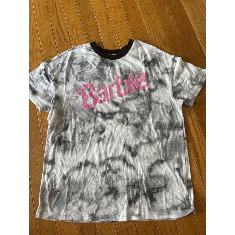 90s Barbie White And Black Marble Babydoll‎ Tshirt Size M
